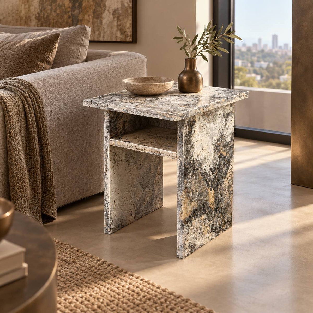 Titanium travertine
