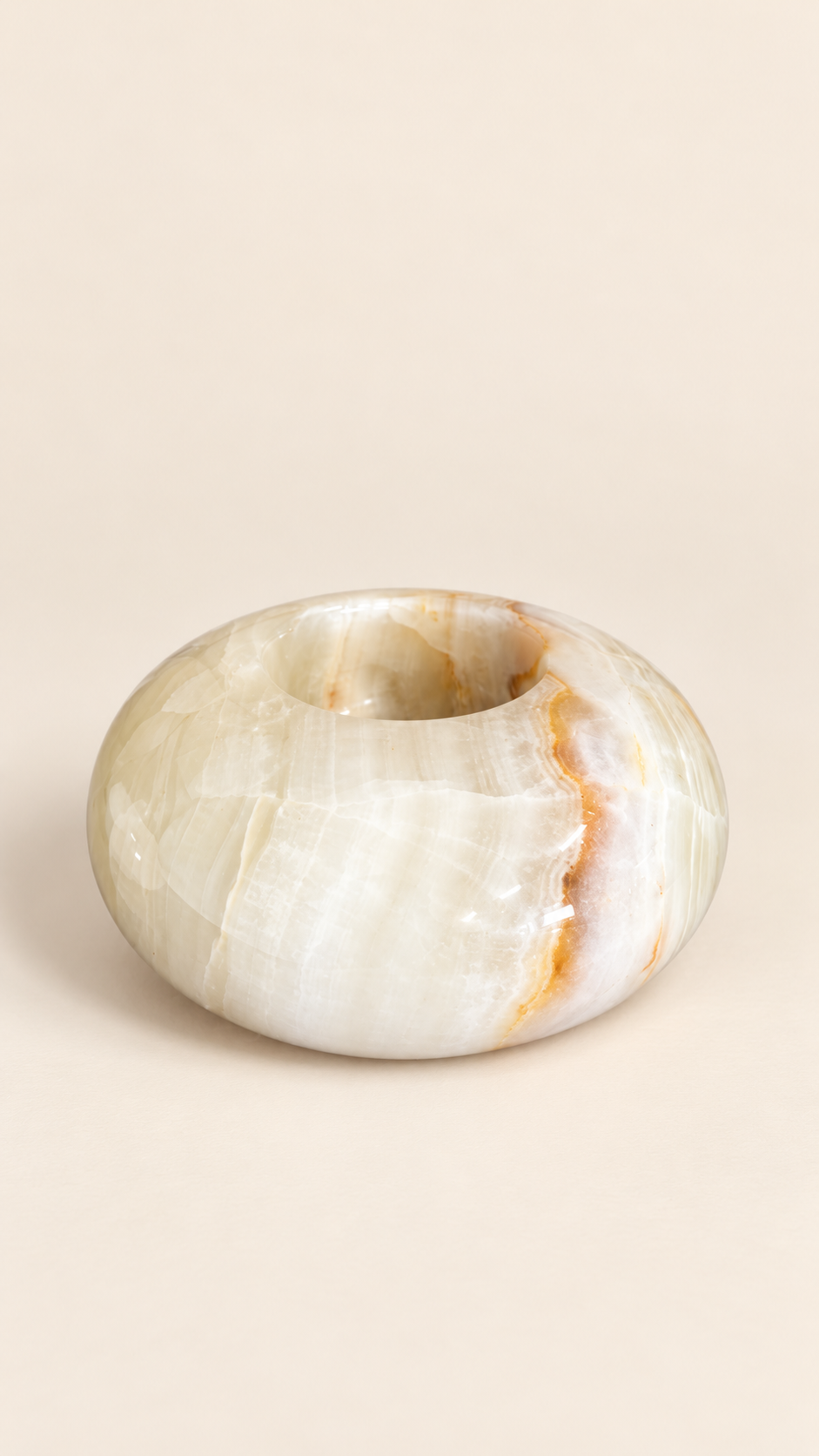 Lira natural onyx tealight holder
