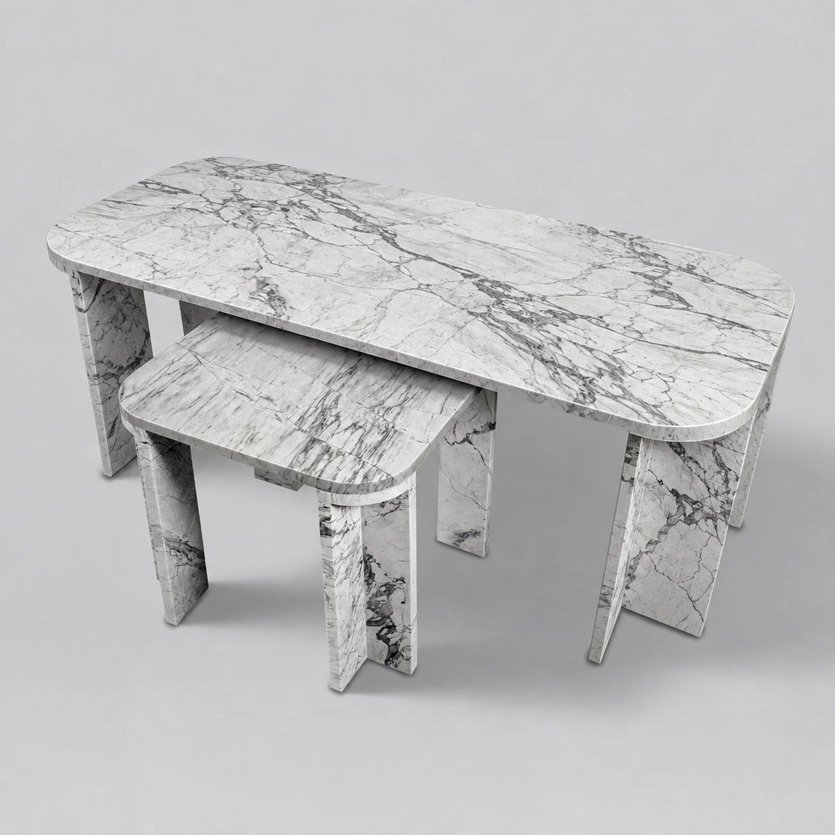 White marble with grey veining