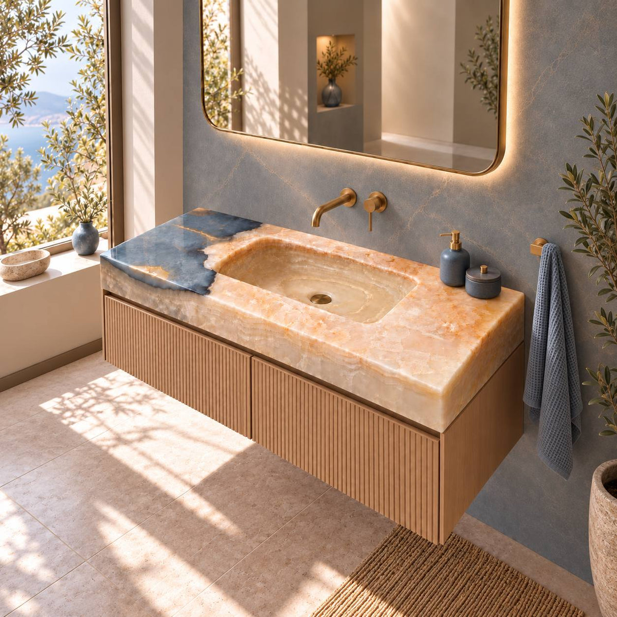 Azura natural onyx washbasin