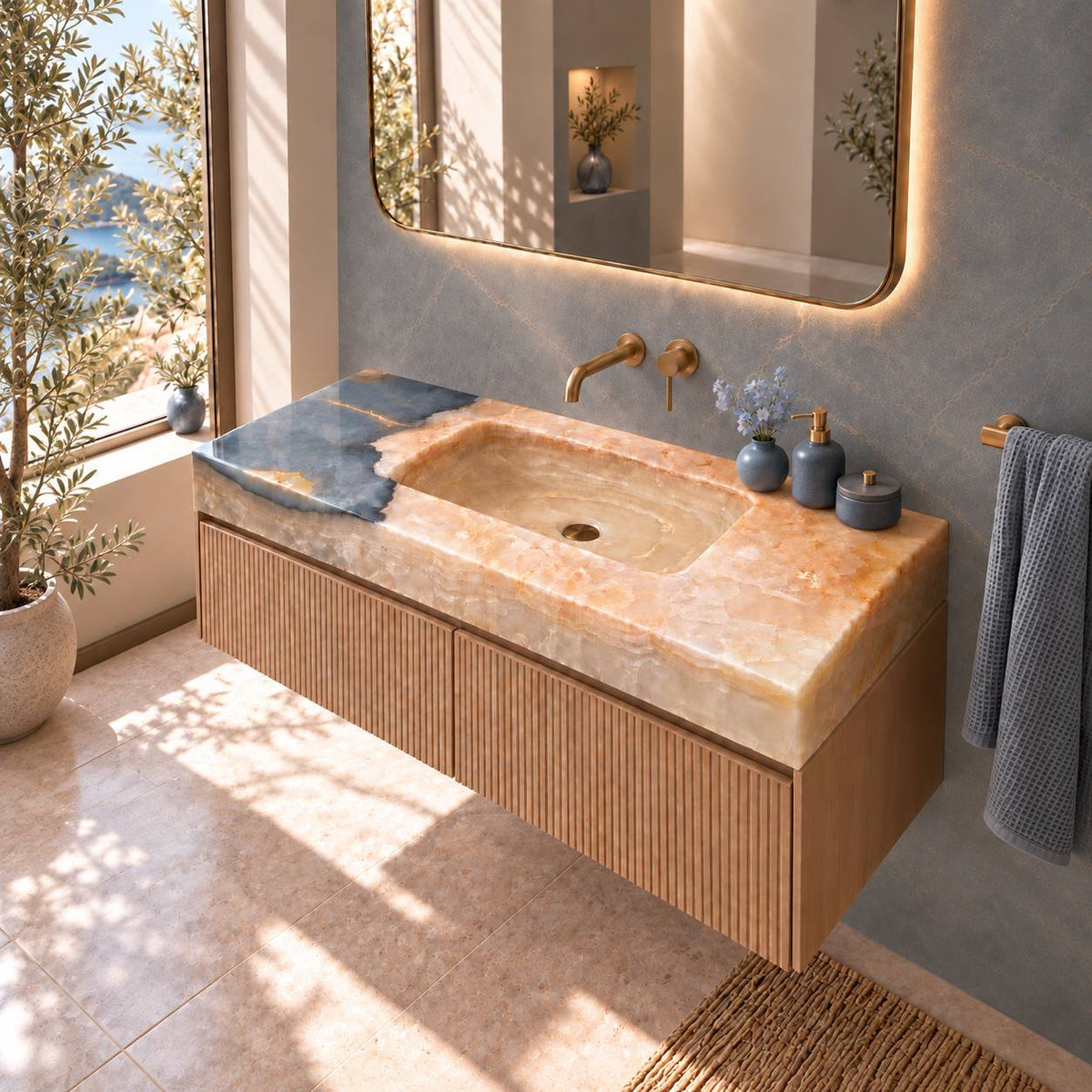 Azura natural onyx washbasin
