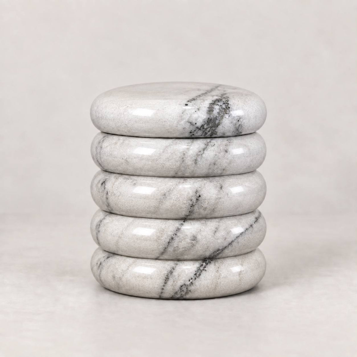 White marble with grey veining