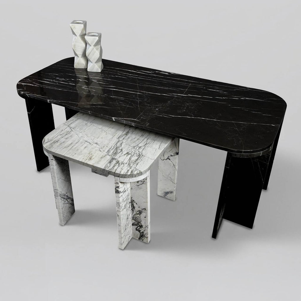White marble with grey veining