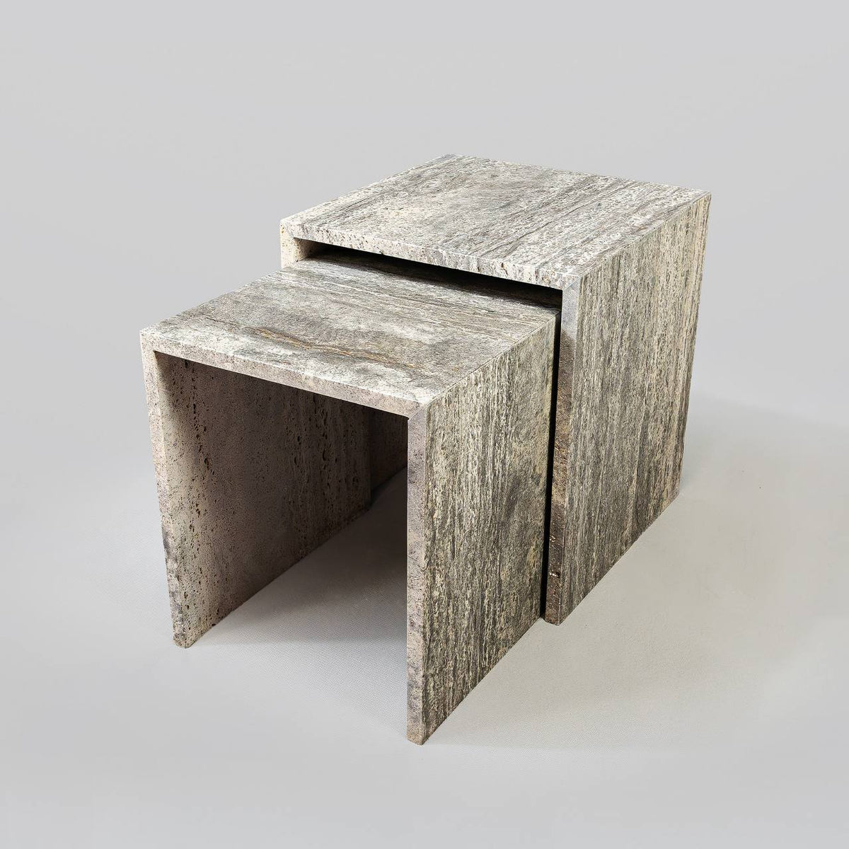 Silver travertine