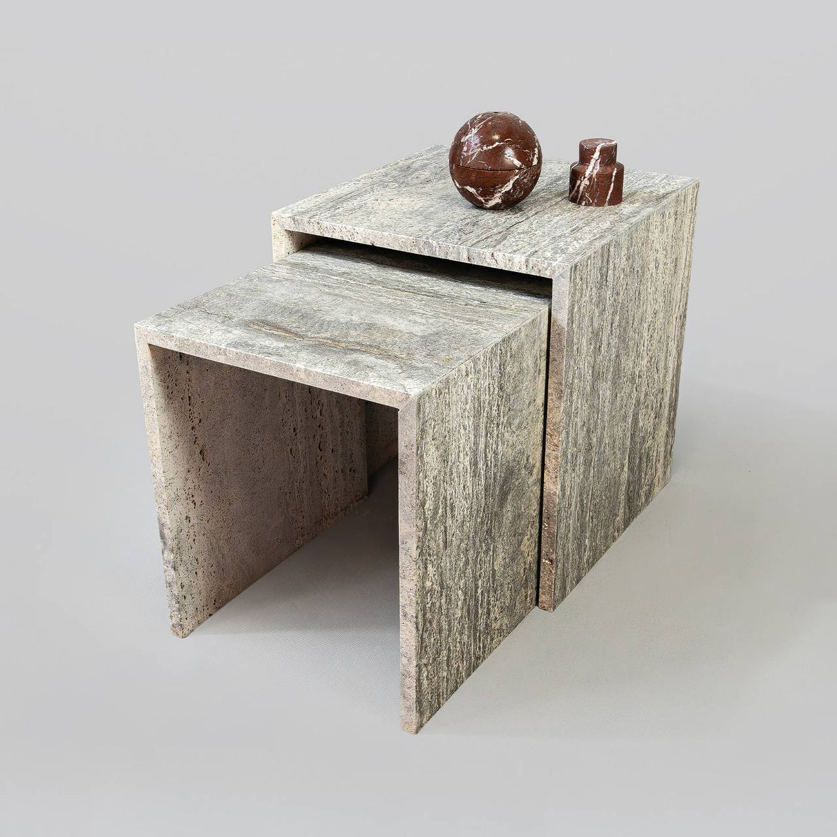 Silver travertine