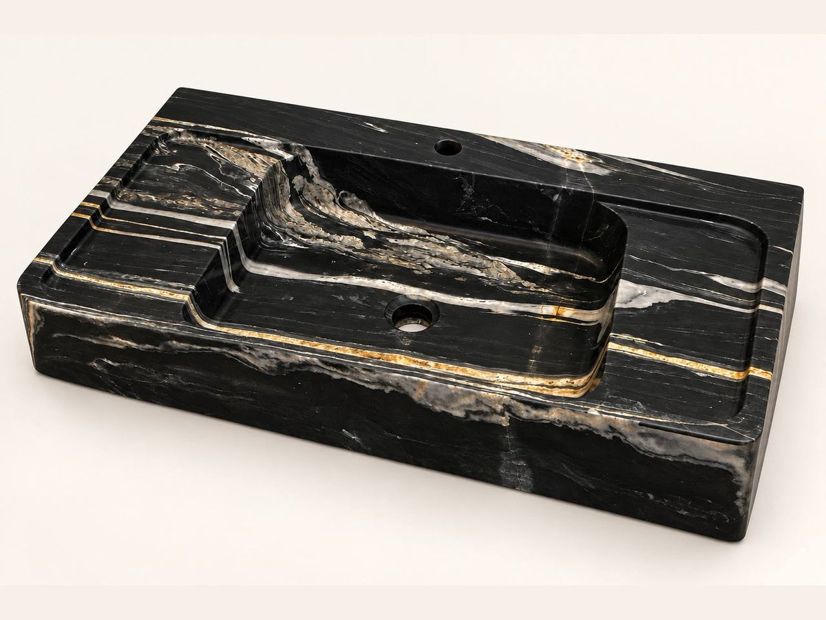 Nero natural stone washbasin