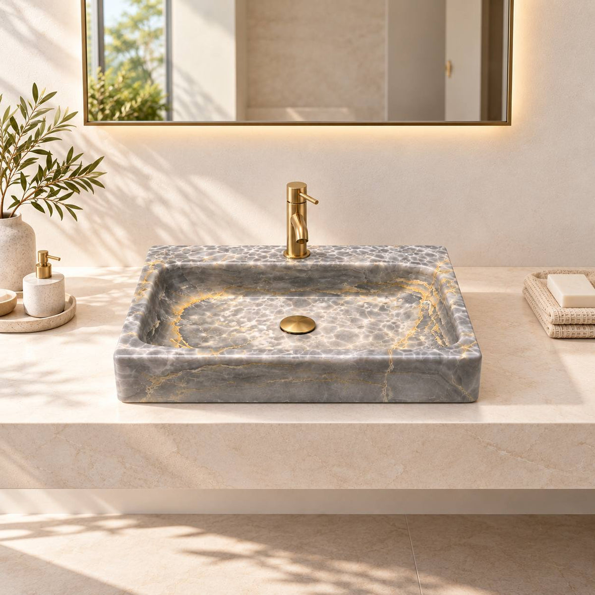 Avella natural stone washbasin