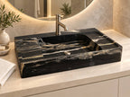 Nero natural stone washbasin