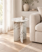 White marble with grey veining