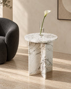 White marble with grey veining