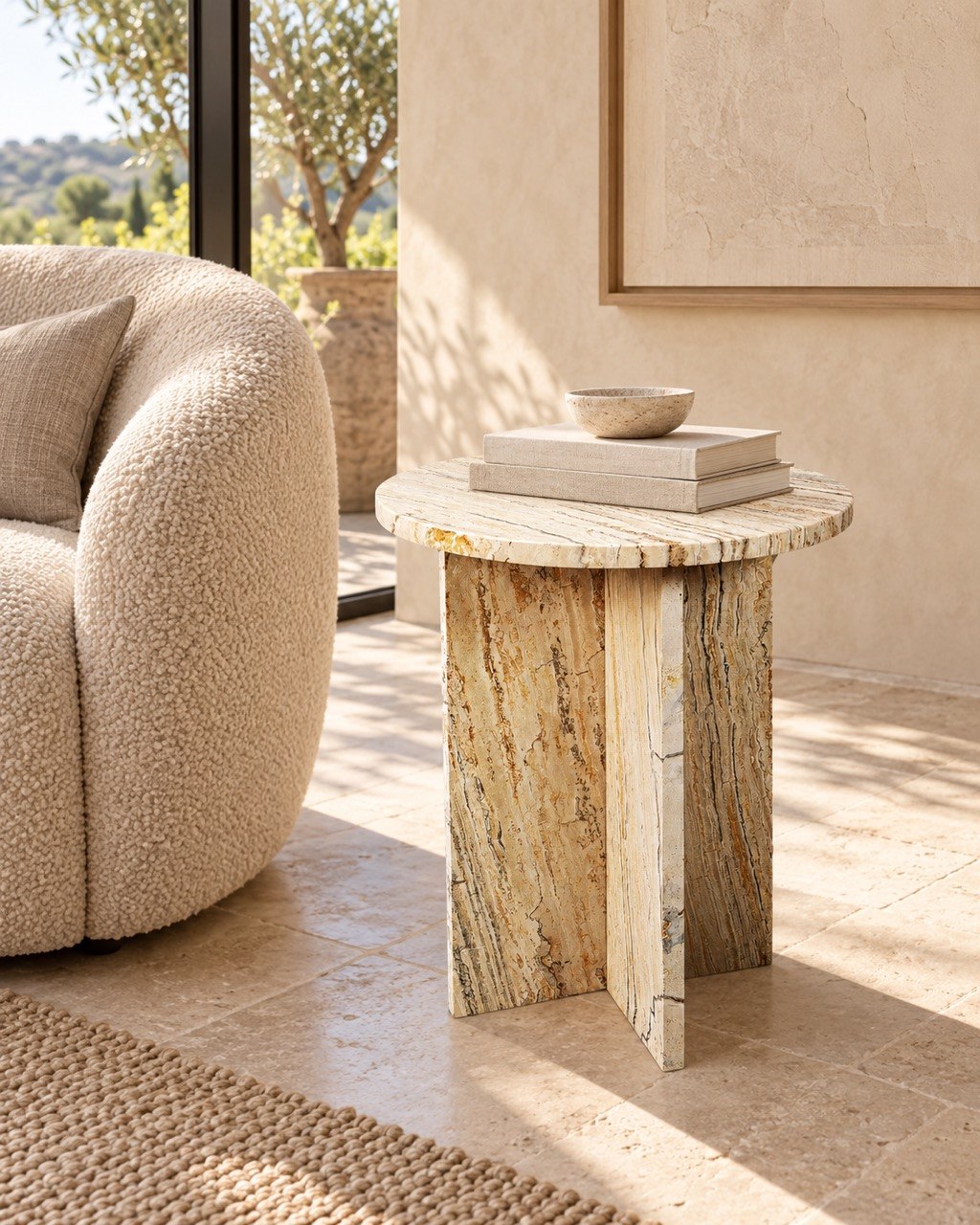 Crema beige marble