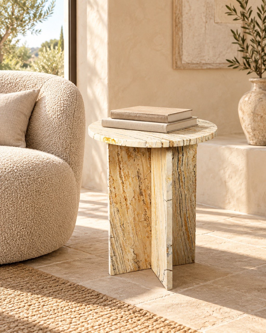 Crema beige marble