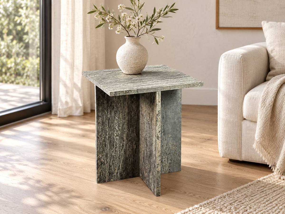 Silver travertine