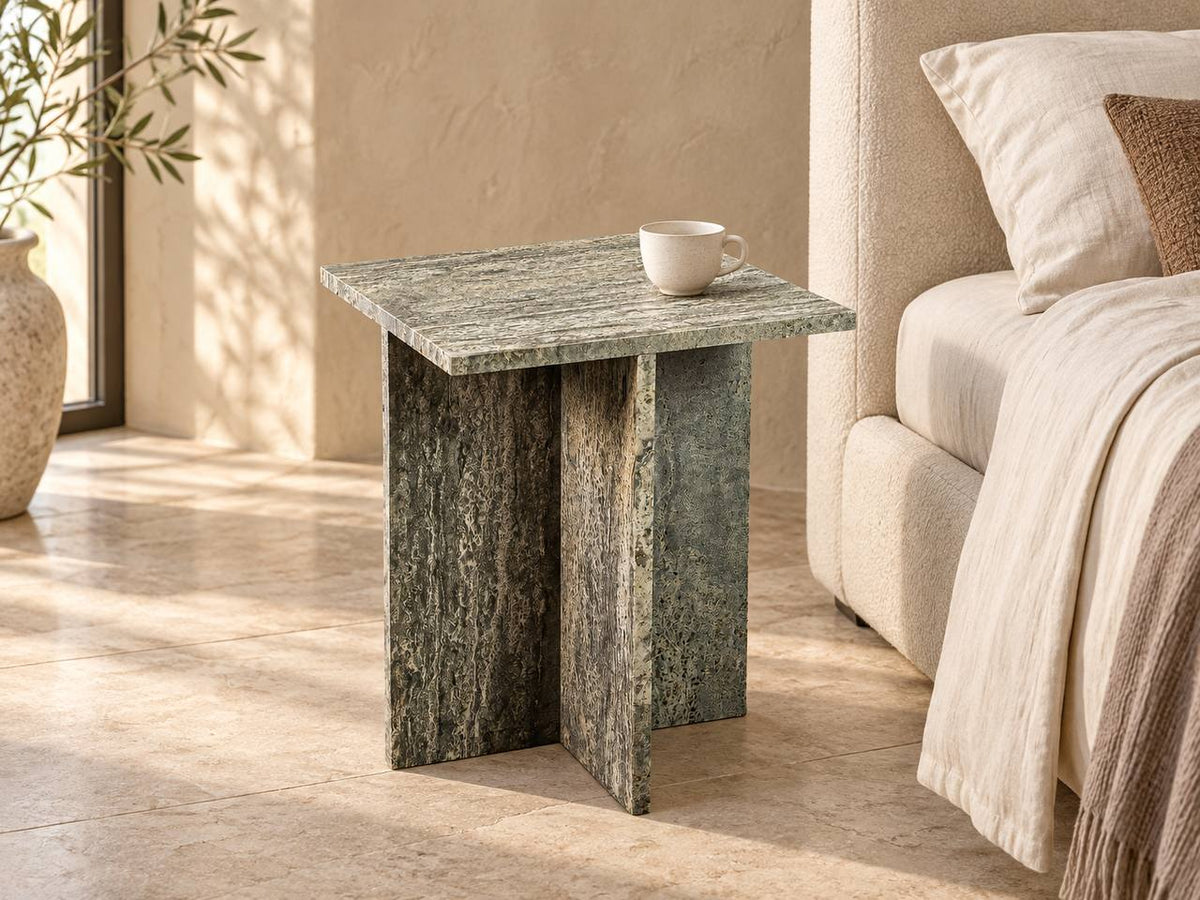 Silver travertine