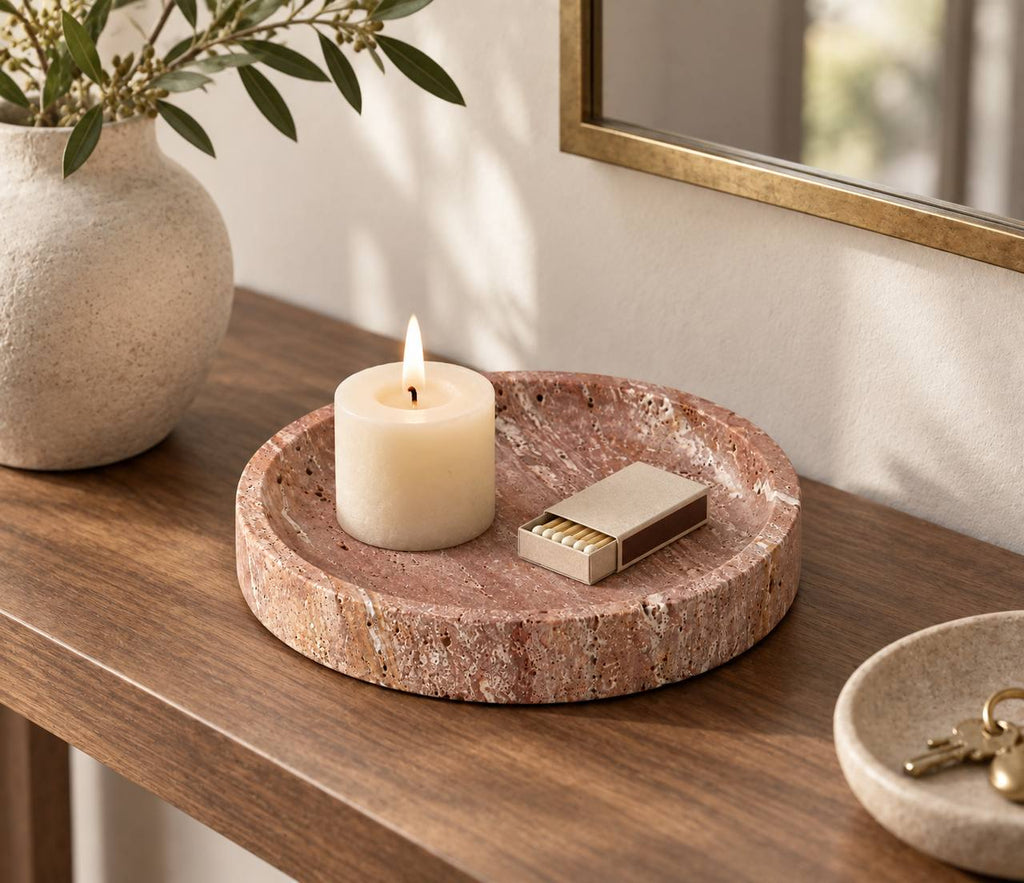 Red travertine