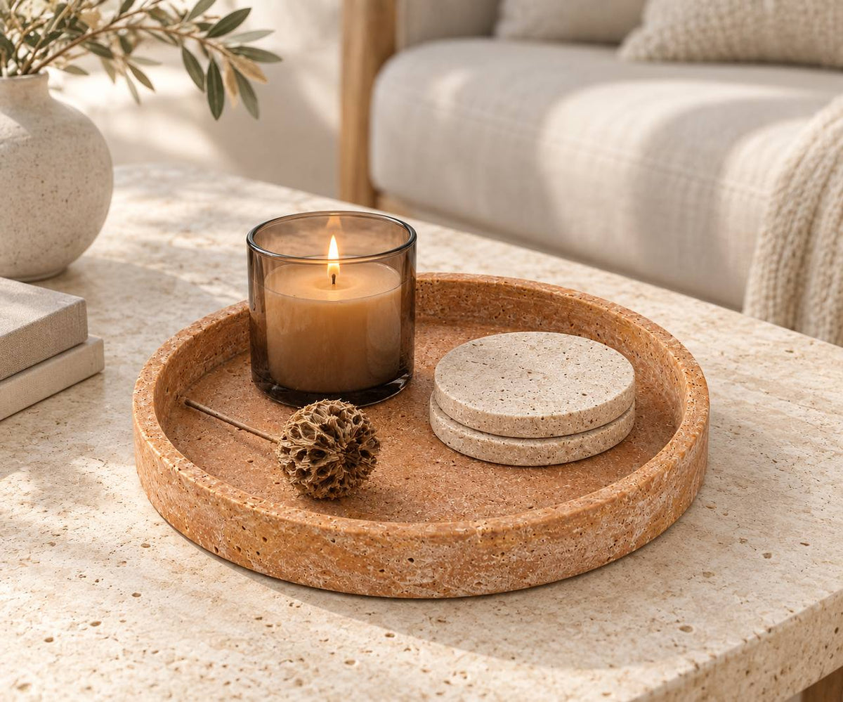 Terracotta travertine