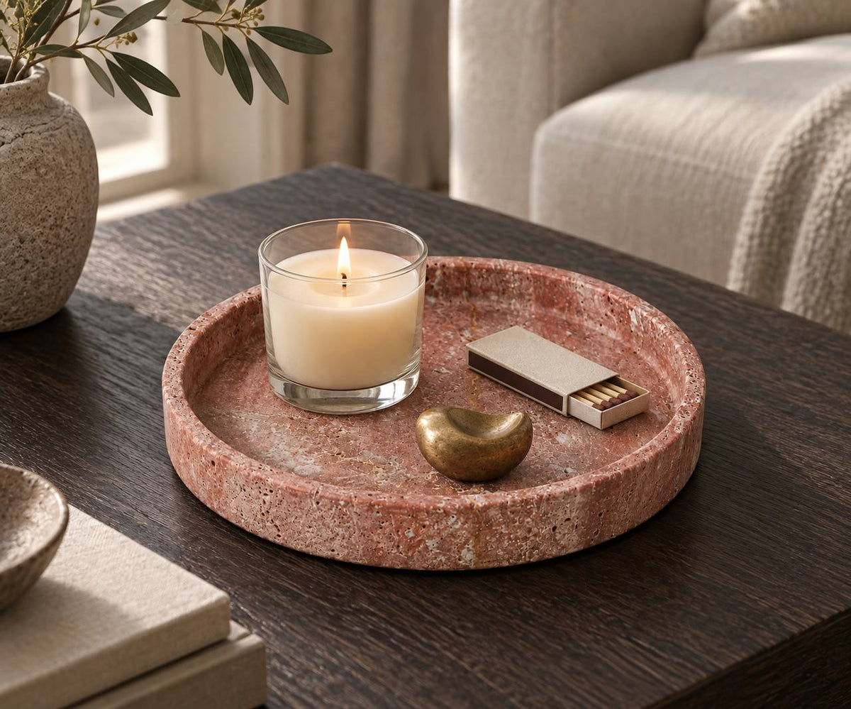 Red travertine