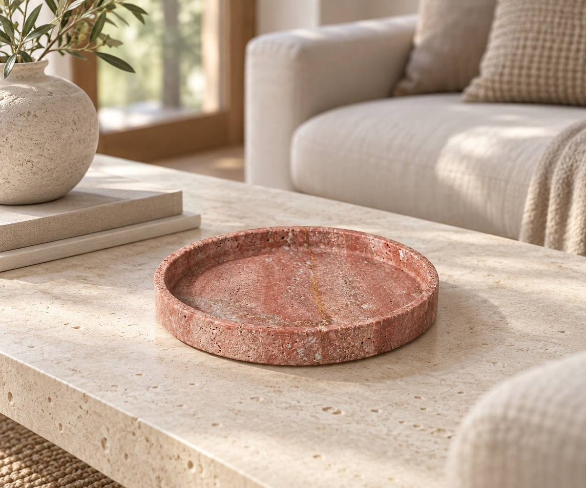 Red travertine