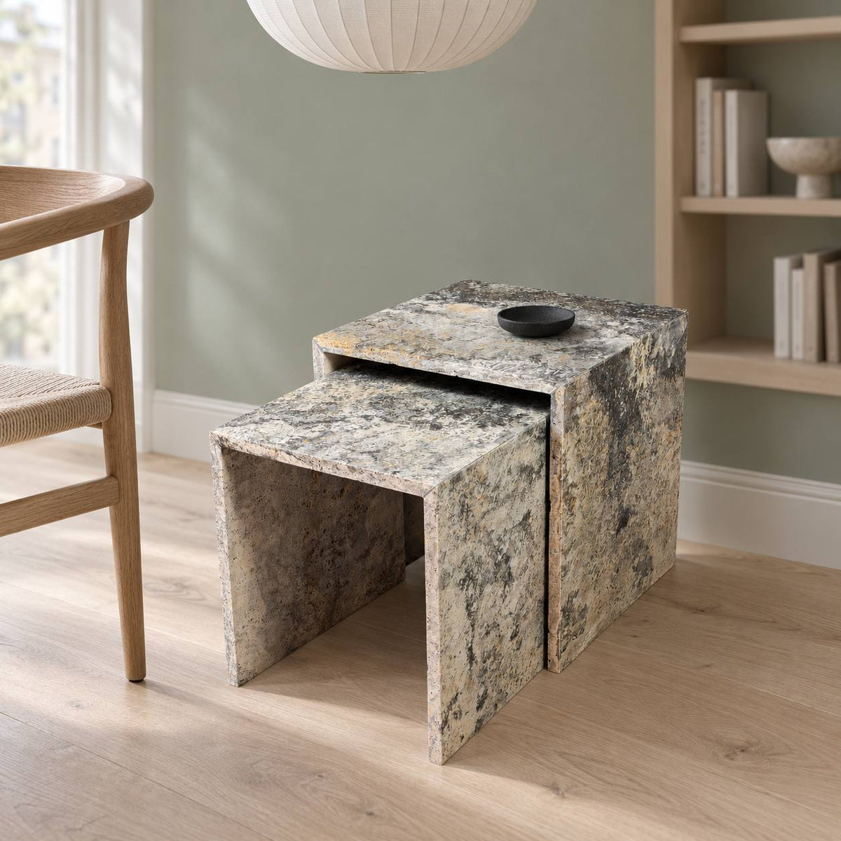 Titanium travertine