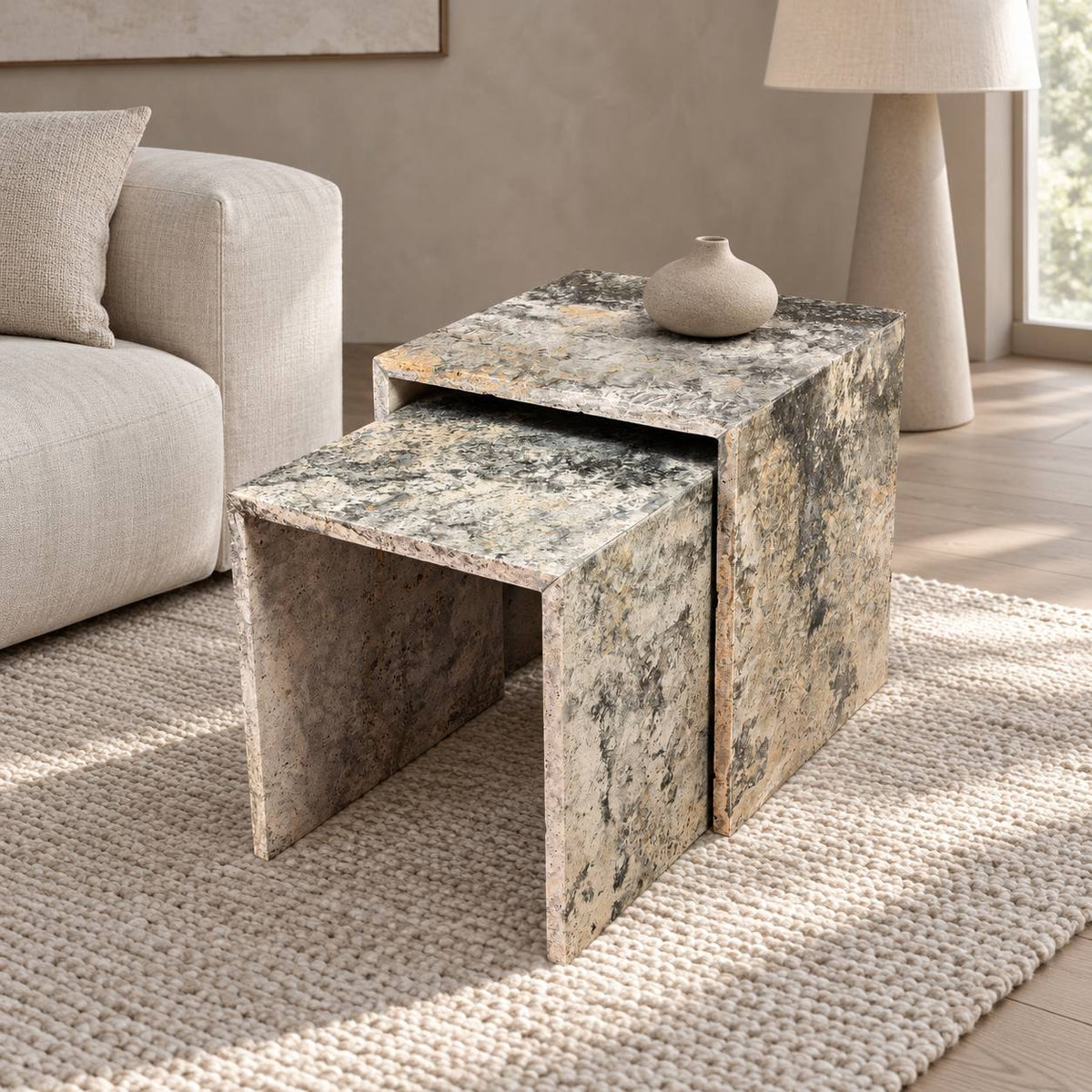 Titanium travertine