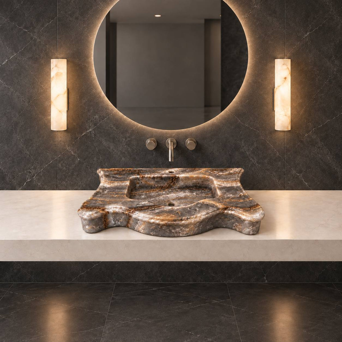 Silver grey onyx